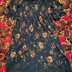Off the shoulder blue dress